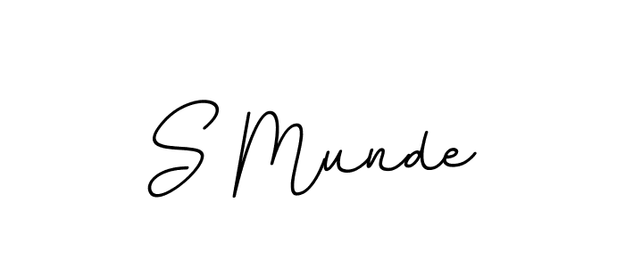 Create a beautiful signature design for name S Munde. With this signature (BallpointsItalic-DORy9) fonts, you can make a handwritten signature for free. S Munde signature style 11 images and pictures png