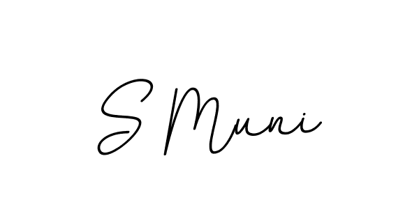 Make a beautiful signature design for name S Muni. With this signature (BallpointsItalic-DORy9) style, you can create a handwritten signature for free. S Muni signature style 11 images and pictures png