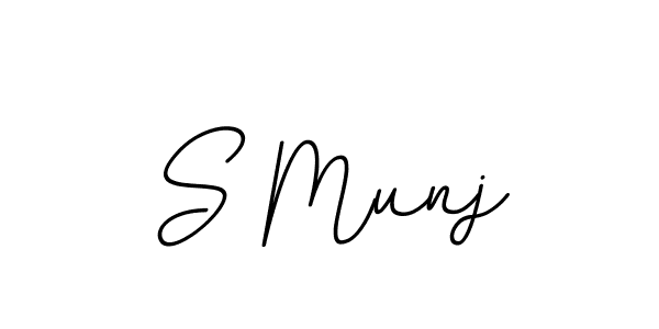 Create a beautiful signature design for name S Munj. With this signature (BallpointsItalic-DORy9) fonts, you can make a handwritten signature for free. S Munj signature style 11 images and pictures png