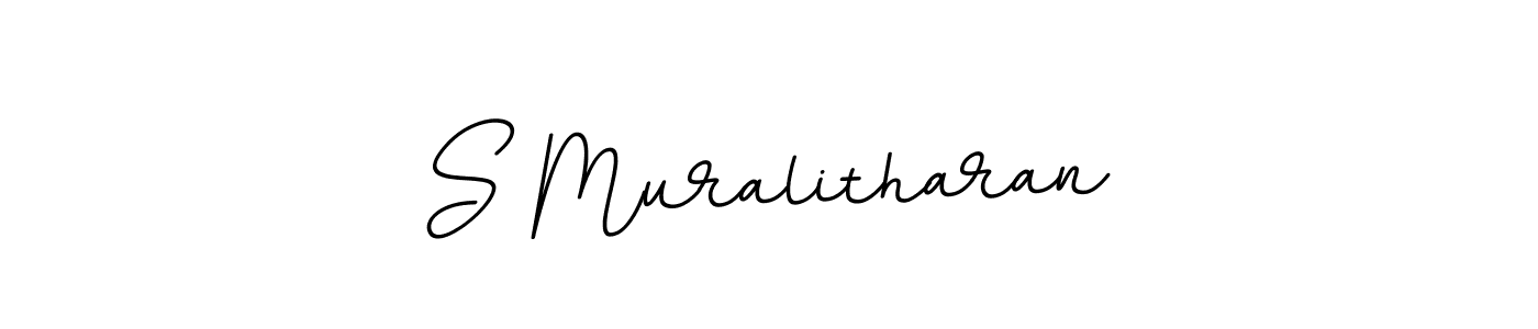 How to make S Muralitharan name signature. Use BallpointsItalic-DORy9 style for creating short signs online. This is the latest handwritten sign. S Muralitharan signature style 11 images and pictures png