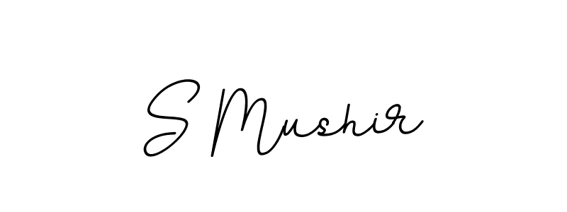 Make a beautiful signature design for name S Mushir. With this signature (BallpointsItalic-DORy9) style, you can create a handwritten signature for free. S Mushir signature style 11 images and pictures png