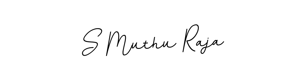The best way (BallpointsItalic-DORy9) to make a short signature is to pick only two or three words in your name. The name S Muthu Raja include a total of six letters. For converting this name. S Muthu Raja signature style 11 images and pictures png