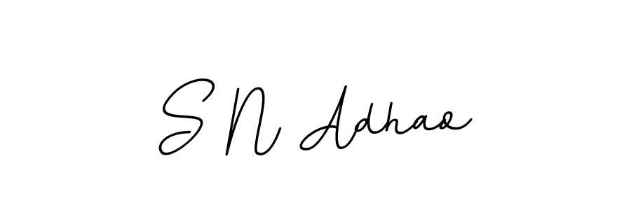 Create a beautiful signature design for name S N Adhao. With this signature (BallpointsItalic-DORy9) fonts, you can make a handwritten signature for free. S N Adhao signature style 11 images and pictures png