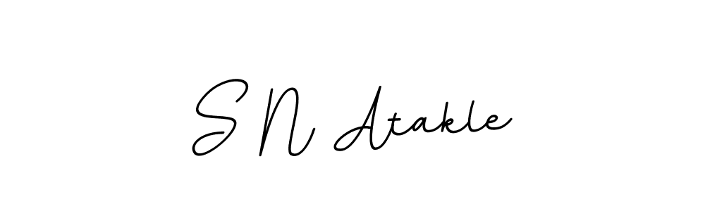 Create a beautiful signature design for name S N Atakle. With this signature (BallpointsItalic-DORy9) fonts, you can make a handwritten signature for free. S N Atakle signature style 11 images and pictures png