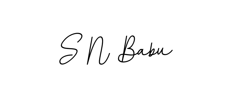 Design your own signature with our free online signature maker. With this signature software, you can create a handwritten (BallpointsItalic-DORy9) signature for name S N Babu. S N Babu signature style 11 images and pictures png