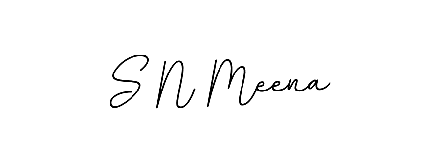 You should practise on your own different ways (BallpointsItalic-DORy9) to write your name (S N Meena) in signature. don't let someone else do it for you. S N Meena signature style 11 images and pictures png