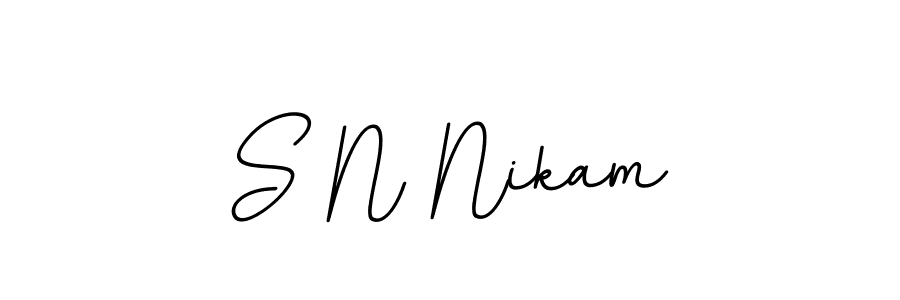 Design your own signature with our free online signature maker. With this signature software, you can create a handwritten (BallpointsItalic-DORy9) signature for name S N Nikam. S N Nikam signature style 11 images and pictures png