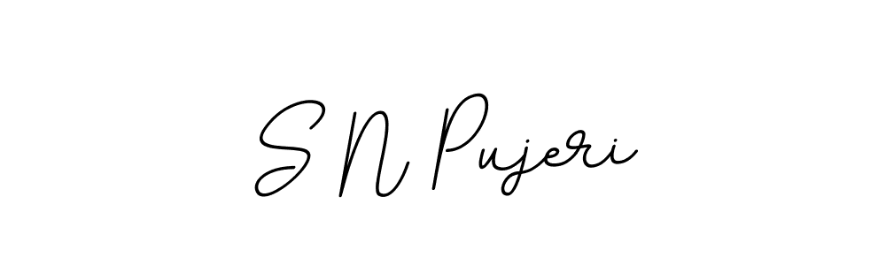 S N Pujeri stylish signature style. Best Handwritten Sign (BallpointsItalic-DORy9) for my name. Handwritten Signature Collection Ideas for my name S N Pujeri. S N Pujeri signature style 11 images and pictures png