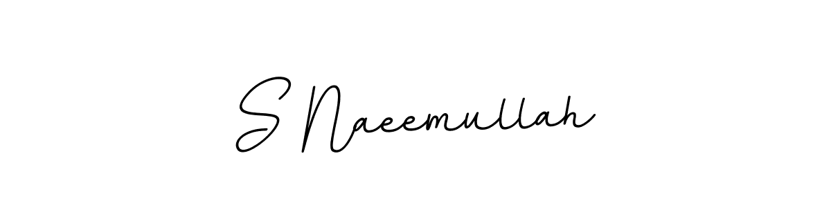 How to make S Naeemullah name signature. Use BallpointsItalic-DORy9 style for creating short signs online. This is the latest handwritten sign. S Naeemullah signature style 11 images and pictures png