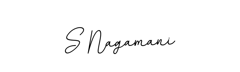 Design your own signature with our free online signature maker. With this signature software, you can create a handwritten (BallpointsItalic-DORy9) signature for name S Nagamani. S Nagamani signature style 11 images and pictures png