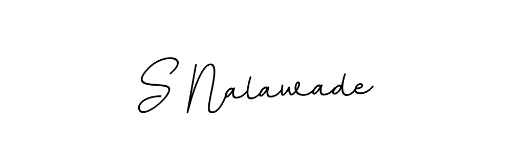 Use a signature maker to create a handwritten signature online. With this signature software, you can design (BallpointsItalic-DORy9) your own signature for name S Nalawade. S Nalawade signature style 11 images and pictures png