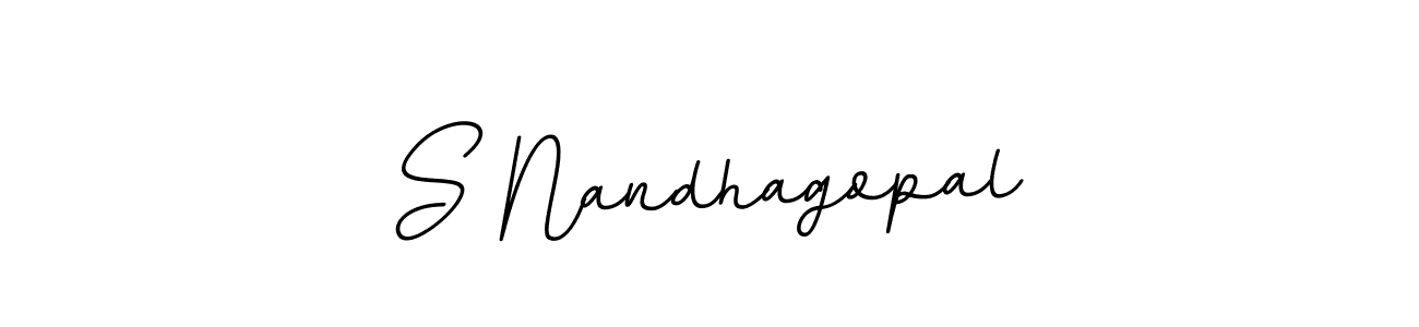 The best way (BallpointsItalic-DORy9) to make a short signature is to pick only two or three words in your name. The name S Nandhagopal include a total of six letters. For converting this name. S Nandhagopal signature style 11 images and pictures png