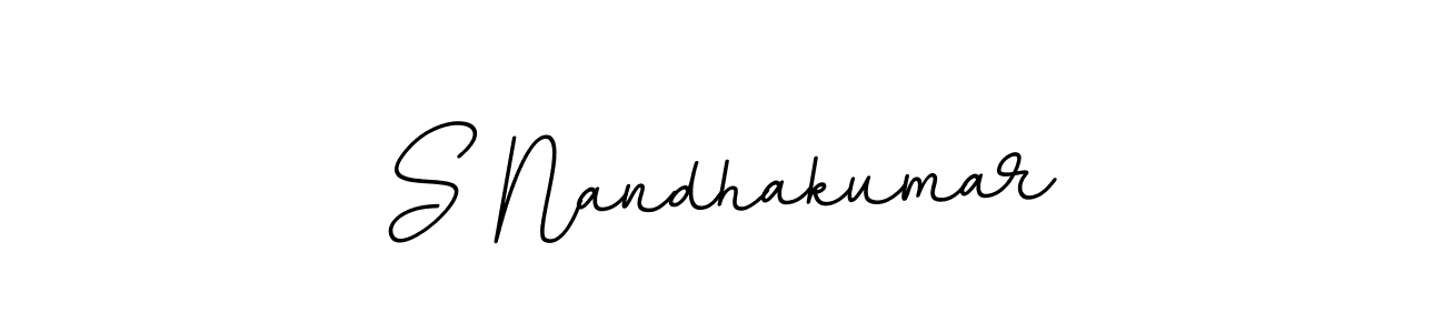 Design your own signature with our free online signature maker. With this signature software, you can create a handwritten (BallpointsItalic-DORy9) signature for name S Nandhakumar. S Nandhakumar signature style 11 images and pictures png