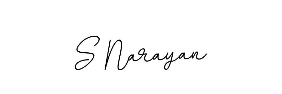 Design your own signature with our free online signature maker. With this signature software, you can create a handwritten (BallpointsItalic-DORy9) signature for name S Narayan. S Narayan signature style 11 images and pictures png