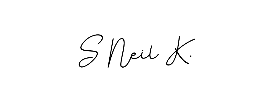 Use a signature maker to create a handwritten signature online. With this signature software, you can design (BallpointsItalic-DORy9) your own signature for name S Neil K.. S Neil K. signature style 11 images and pictures png
