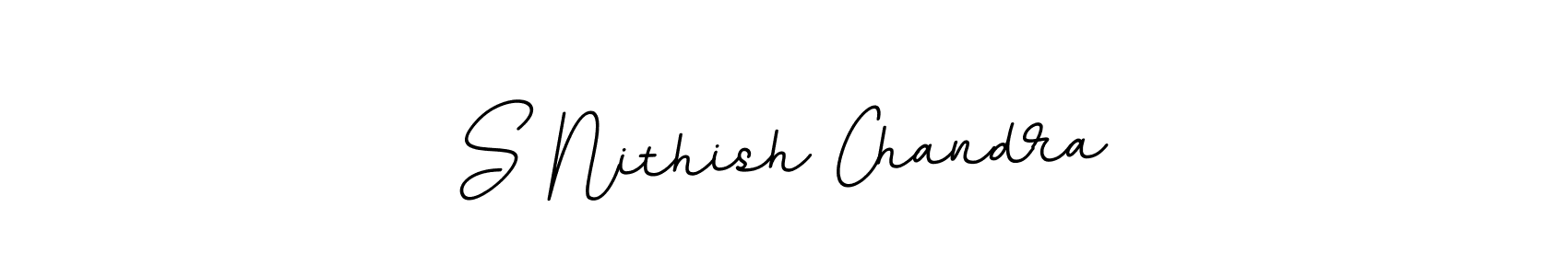 Design your own signature with our free online signature maker. With this signature software, you can create a handwritten (BallpointsItalic-DORy9) signature for name S Nithish Chandra. S Nithish Chandra signature style 11 images and pictures png