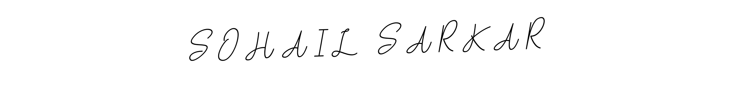 Make a beautiful signature design for name S O H A I L   S A R K A R. With this signature (BallpointsItalic-DORy9) style, you can create a handwritten signature for free. S O H A I L   S A R K A R signature style 11 images and pictures png