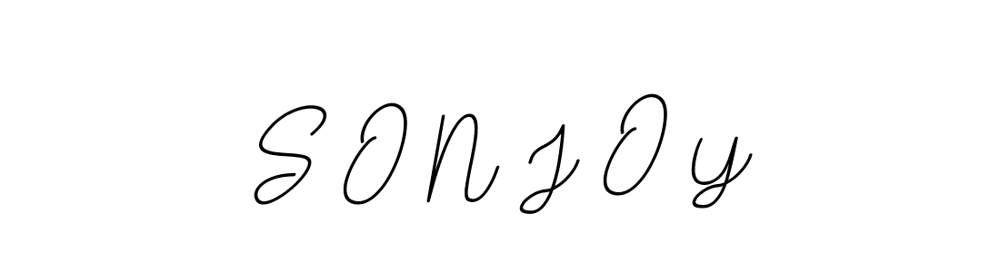 It looks lik you need a new signature style for name S O N J O Y. Design unique handwritten (BallpointsItalic-DORy9) signature with our free signature maker in just a few clicks. S O N J O Y signature style 11 images and pictures png