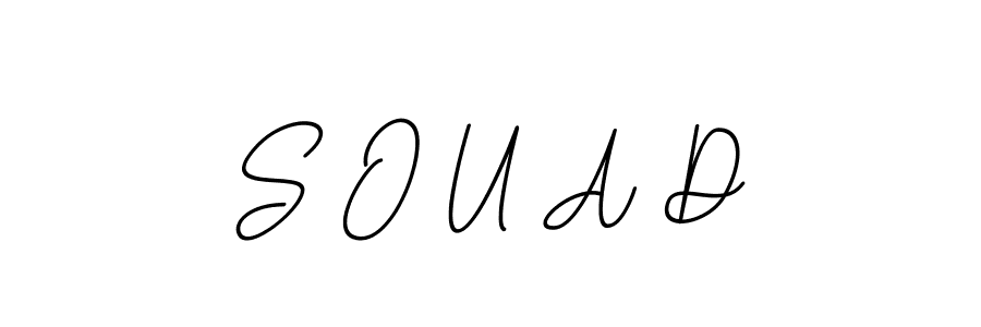 This is the best signature style for the S O U A D name. Also you like these signature font (BallpointsItalic-DORy9). Mix name signature. S O U A D signature style 11 images and pictures png