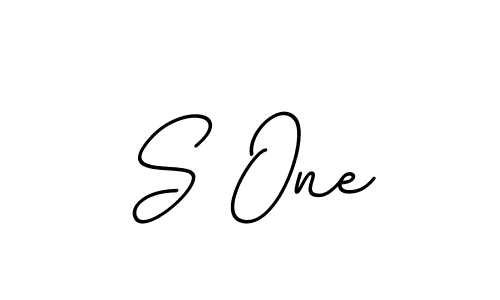The best way (BallpointsItalic-DORy9) to make a short signature is to pick only two or three words in your name. The name S One include a total of six letters. For converting this name. S One signature style 11 images and pictures png