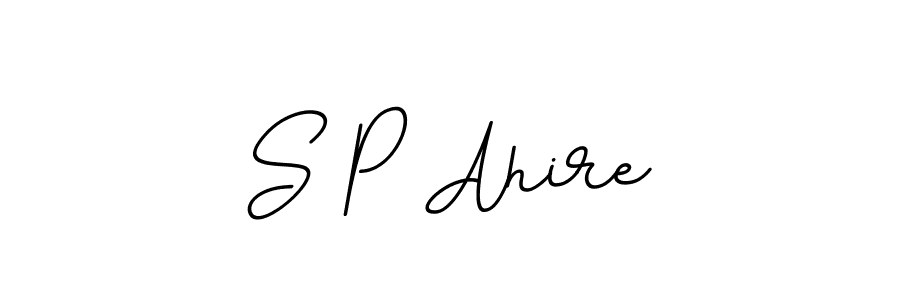 Use a signature maker to create a handwritten signature online. With this signature software, you can design (BallpointsItalic-DORy9) your own signature for name S P Ahire. S P Ahire signature style 11 images and pictures png