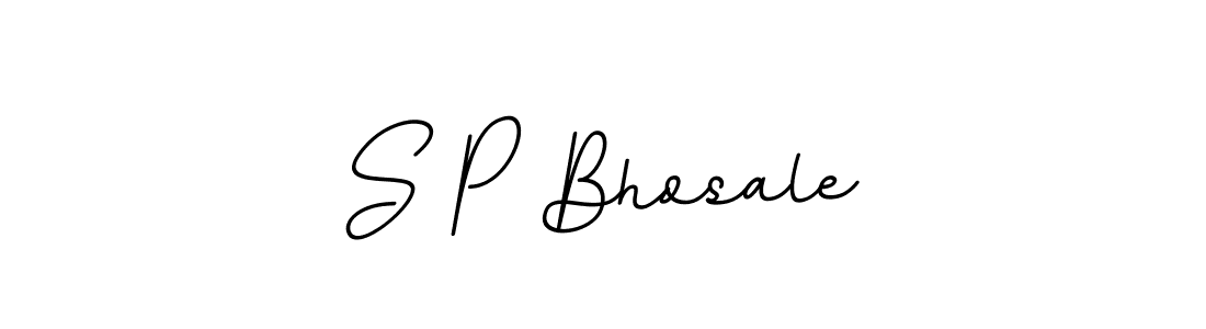 Design your own signature with our free online signature maker. With this signature software, you can create a handwritten (BallpointsItalic-DORy9) signature for name S P Bhosale. S P Bhosale signature style 11 images and pictures png