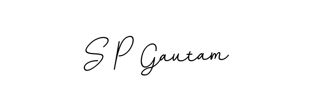 Use a signature maker to create a handwritten signature online. With this signature software, you can design (BallpointsItalic-DORy9) your own signature for name S P Gautam. S P Gautam signature style 11 images and pictures png