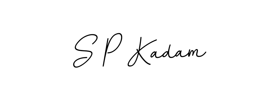 The best way (BallpointsItalic-DORy9) to make a short signature is to pick only two or three words in your name. The name S P Kadam include a total of six letters. For converting this name. S P Kadam signature style 11 images and pictures png