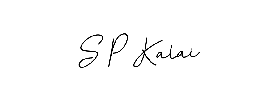 How to make S P Kalai name signature. Use BallpointsItalic-DORy9 style for creating short signs online. This is the latest handwritten sign. S P Kalai signature style 11 images and pictures png