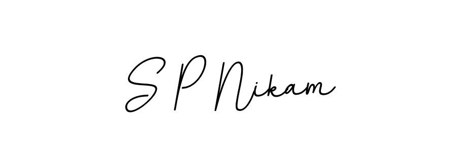 How to make S P Nikam signature? BallpointsItalic-DORy9 is a professional autograph style. Create handwritten signature for S P Nikam name. S P Nikam signature style 11 images and pictures png