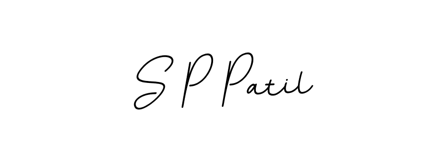 Make a beautiful signature design for name S P Patil. With this signature (BallpointsItalic-DORy9) style, you can create a handwritten signature for free. S P Patil signature style 11 images and pictures png