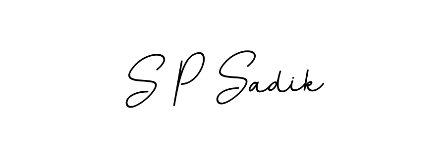 Use a signature maker to create a handwritten signature online. With this signature software, you can design (BallpointsItalic-DORy9) your own signature for name S P Sadik. S P Sadik signature style 11 images and pictures png