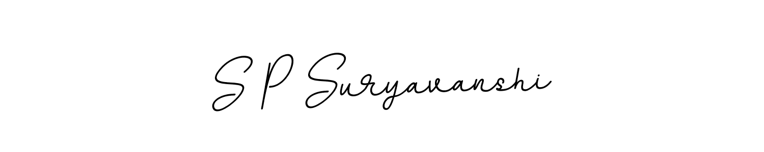 Create a beautiful signature design for name S P Suryavanshi. With this signature (BallpointsItalic-DORy9) fonts, you can make a handwritten signature for free. S P Suryavanshi signature style 11 images and pictures png