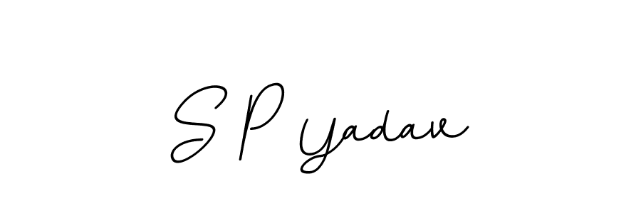 Design your own signature with our free online signature maker. With this signature software, you can create a handwritten (BallpointsItalic-DORy9) signature for name S P Yadav. S P Yadav signature style 11 images and pictures png