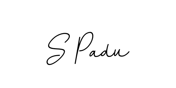 You should practise on your own different ways (BallpointsItalic-DORy9) to write your name (S Padu) in signature. don't let someone else do it for you. S Padu signature style 11 images and pictures png