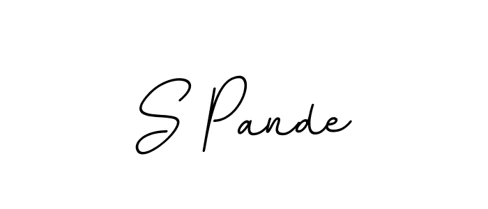 How to make S Pande signature? BallpointsItalic-DORy9 is a professional autograph style. Create handwritten signature for S Pande name. S Pande signature style 11 images and pictures png