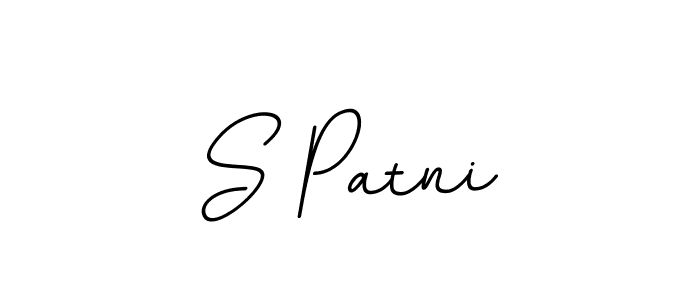 Use a signature maker to create a handwritten signature online. With this signature software, you can design (BallpointsItalic-DORy9) your own signature for name S Patni. S Patni signature style 11 images and pictures png