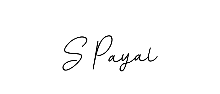 Design your own signature with our free online signature maker. With this signature software, you can create a handwritten (BallpointsItalic-DORy9) signature for name S Payal. S Payal signature style 11 images and pictures png