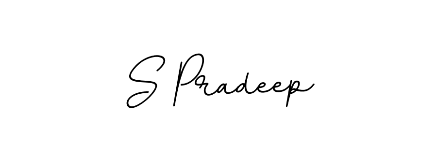 The best way (BallpointsItalic-DORy9) to make a short signature is to pick only two or three words in your name. The name S Pradeep include a total of six letters. For converting this name. S Pradeep signature style 11 images and pictures png