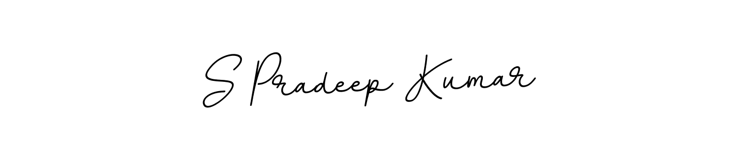 Design your own signature with our free online signature maker. With this signature software, you can create a handwritten (BallpointsItalic-DORy9) signature for name S Pradeep Kumar. S Pradeep Kumar signature style 11 images and pictures png