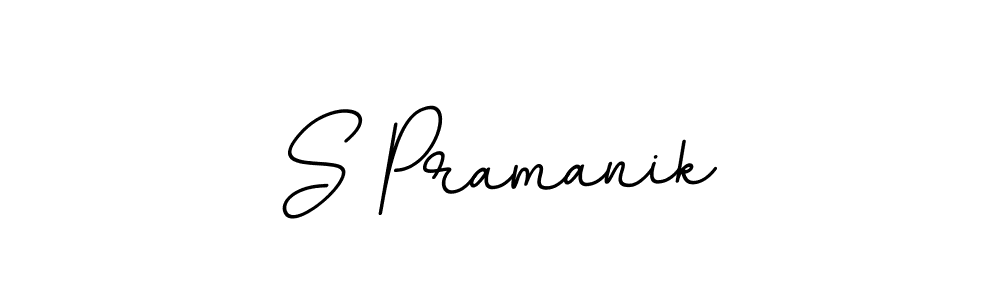 Create a beautiful signature design for name S Pramanik. With this signature (BallpointsItalic-DORy9) fonts, you can make a handwritten signature for free. S Pramanik signature style 11 images and pictures png