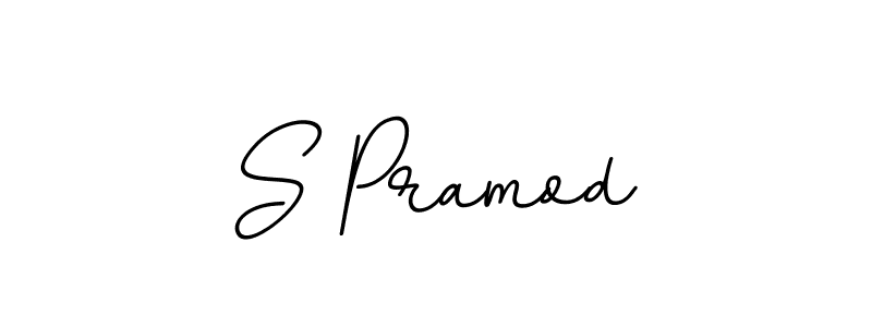 Create a beautiful signature design for name S Pramod. With this signature (BallpointsItalic-DORy9) fonts, you can make a handwritten signature for free. S Pramod signature style 11 images and pictures png
