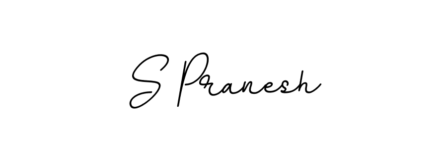 Create a beautiful signature design for name S Pranesh. With this signature (BallpointsItalic-DORy9) fonts, you can make a handwritten signature for free. S Pranesh signature style 11 images and pictures png