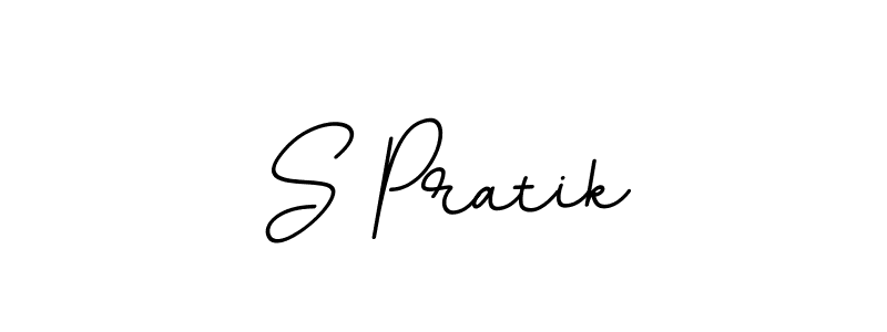 The best way (BallpointsItalic-DORy9) to make a short signature is to pick only two or three words in your name. The name S Pratik include a total of six letters. For converting this name. S Pratik signature style 11 images and pictures png