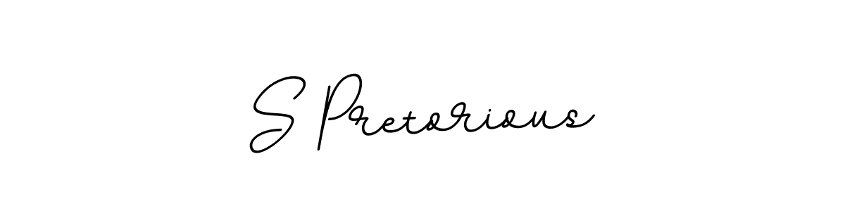 Design your own signature with our free online signature maker. With this signature software, you can create a handwritten (BallpointsItalic-DORy9) signature for name S Pretorious. S Pretorious signature style 11 images and pictures png