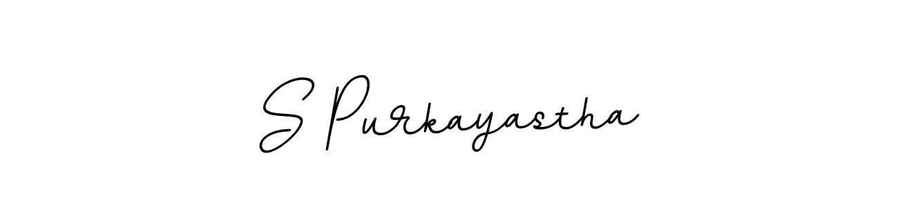 Use a signature maker to create a handwritten signature online. With this signature software, you can design (BallpointsItalic-DORy9) your own signature for name S Purkayastha. S Purkayastha signature style 11 images and pictures png