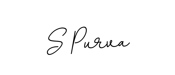 Make a beautiful signature design for name S Purva. With this signature (BallpointsItalic-DORy9) style, you can create a handwritten signature for free. S Purva signature style 11 images and pictures png