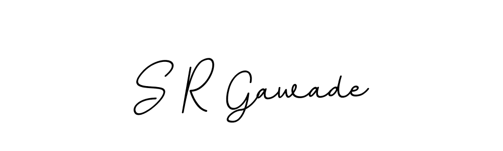 Make a beautiful signature design for name S R Gawade. With this signature (BallpointsItalic-DORy9) style, you can create a handwritten signature for free. S R Gawade signature style 11 images and pictures png