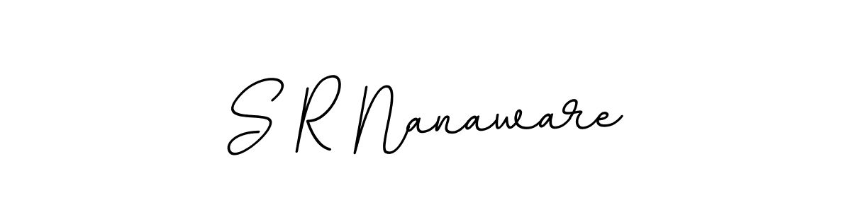 Use a signature maker to create a handwritten signature online. With this signature software, you can design (BallpointsItalic-DORy9) your own signature for name S R Nanaware. S R Nanaware signature style 11 images and pictures png