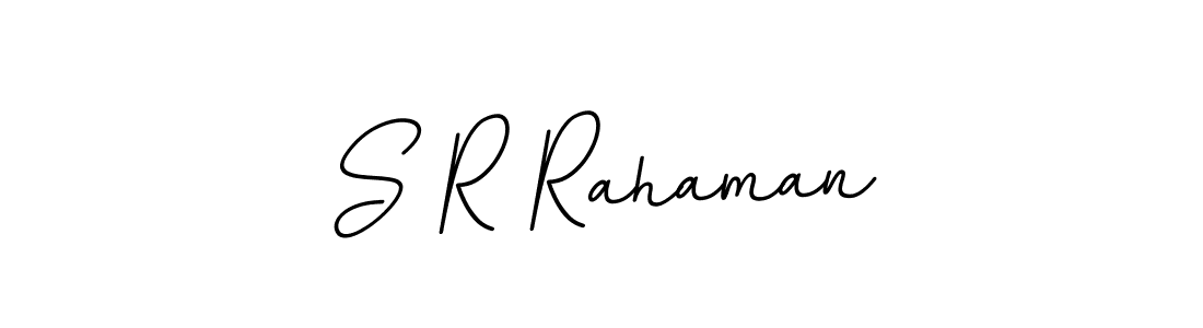 Create a beautiful signature design for name S R Rahaman. With this signature (BallpointsItalic-DORy9) fonts, you can make a handwritten signature for free. S R Rahaman signature style 11 images and pictures png